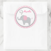 Stickers Milestone Mod Pink Elephant Girl Monthly (Sac)