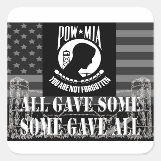Stickers militaires POW-MIA (Devant)