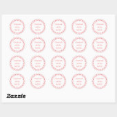 Stickers MINI HEARDS 1,5" ronds "Made Made" (Feuille)