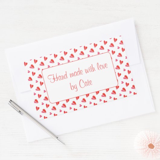 Stickers MINI HEARTS Rectangle "MAIN" (Enveloppe)