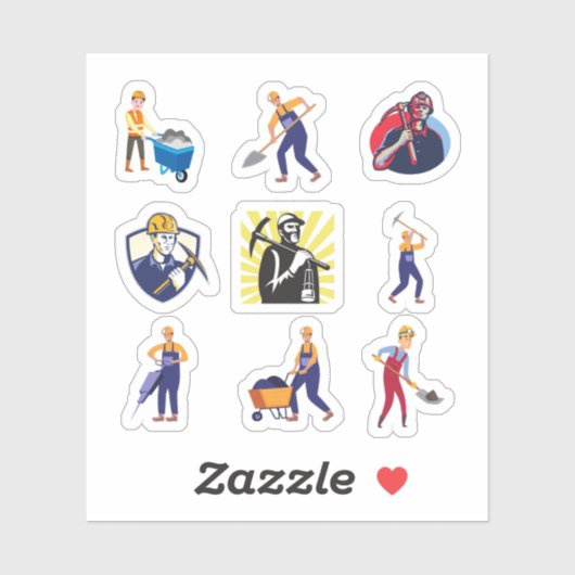 Stickers Minière Charbon (Feuille)