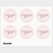 Stickers minimaliste féminine en Merci rose vif (Feuille)