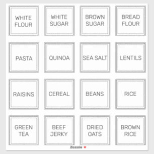 Stickers minimaliste personnalisé 16 Carrés blancs