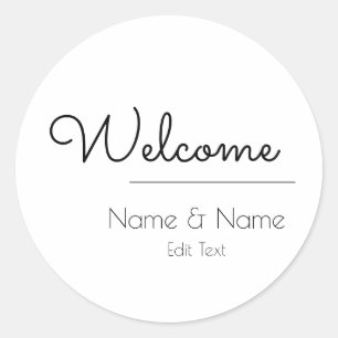 Stickers minimalistes, simples, de bienvenue