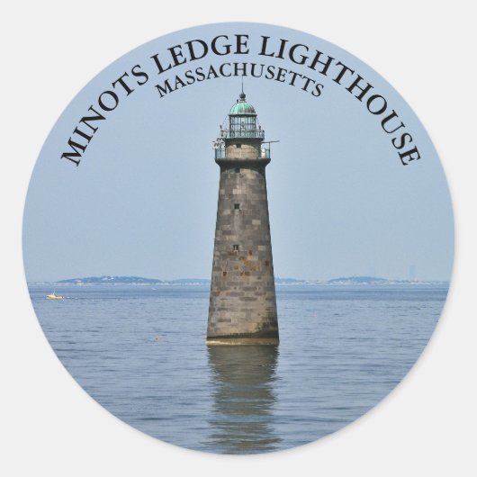 Stickers Minots Ledge Lighthouse Massachusetts (Devant)