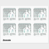 Stickers - Mint & Gray Wintry Scene (Vel)