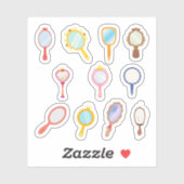 Stickers Miroir main (Feuille)