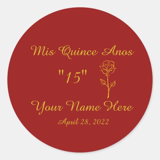 Stickers Mis Quince Anos (Devant)