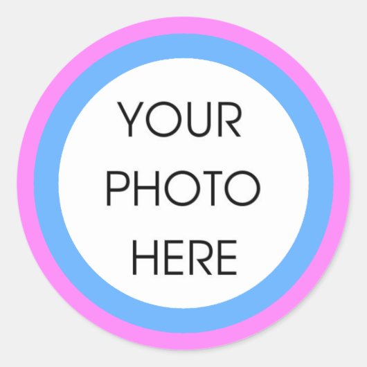 Stickers Modèle frontière rose et bleu (Devant)