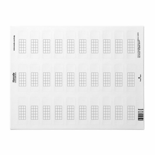 Stickers Modèle gris 5 feutres Ukulele Chord Chart (Feuille entière)