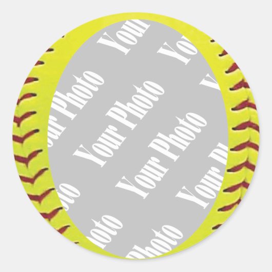 Stickers Modèle photo de softball rapide (Devant)