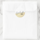Stickers Moderne Black & Gold Graduation (Sac)