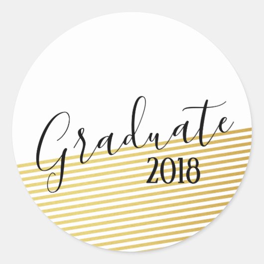 Stickers Moderne Black & Gold Graduation (Devant)