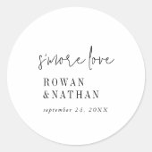 Stickers moderne chic noir et blanc S'more Love (Devant)