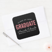 Stickers Moderne Graduate Personnalisée Graduation (Enveloppe)