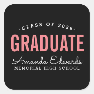 Stickers Moderne Graduate Personnalisée Graduation