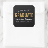 Stickers Moderne Graduate Personnalisée Graduation (Sac)