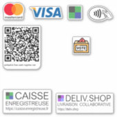 Stickers modes paiement boutique (Devant)