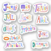 Stickers Mois de l'année (Devant)