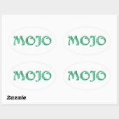 stickers mojo blanc ovale (Feuille)
