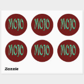 stickers mojo rouge rond (Feuille)