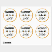 Stickers Mommy to Bee - Baby shower Bee Theme (Feuille)