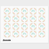 Stickers Monogram Holiday Cursive (Feuille)