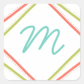 Stickers Monogram Holiday Cursive (Devant)