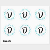 Stickers Monogram Snowflake et joints d'enveloppe (Feuille)