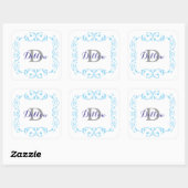 Stickers Monogramme bleu (Feuille)