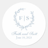 Stickers Monogramme bleu clair (Devant)