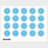 Stickers Monogramme bleu clair (Feuille)