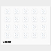 Stickers Monogramme bleu clair (Feuille)