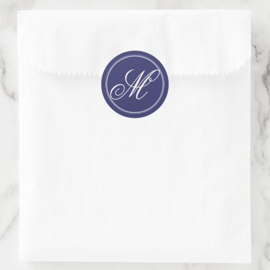 Stickers Monogramme bleu marine (Sac)