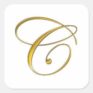 Stickers Monogramme C Or