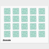 Stickers Monogramme Carré patiné Joy (Feuille)