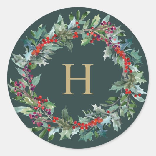 Stickers Monogramme Classic Wreath (Devant)