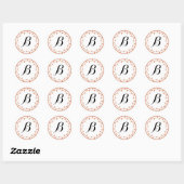 Stickers Monogramme couleur orange épice (Feuille)