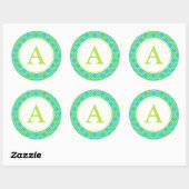 Stickers Monogramme de chaux (Feuille)
