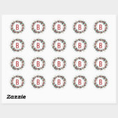 Stickers Monogramme de couronne creux et de sislet (Feuille)