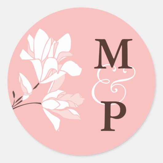 Stickers Monogramme de la branche Magnolia (Devant)