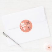 Stickers Monogramme de la branche Magnolia (Enveloppe)