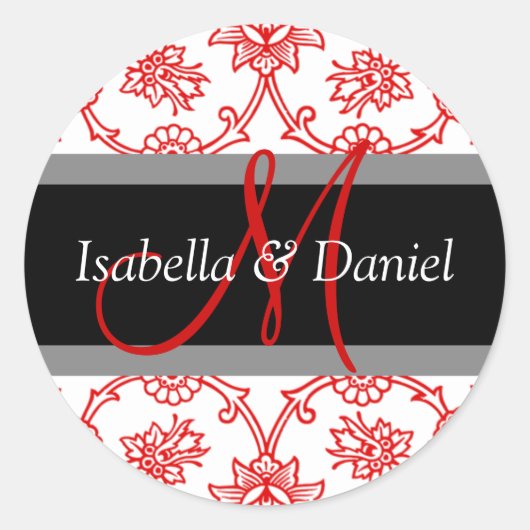Stickers Monogramme de mariage d'hiver (Devant)
