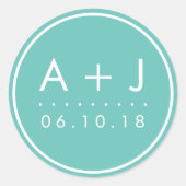 Stickers Monogramme de mariage moderne | Pool (Devant)