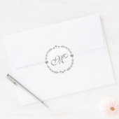Stickers Monogramme du coeur gris (Enveloppe)