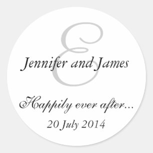 Stickers Monogramme E pour les faveurs de mariage