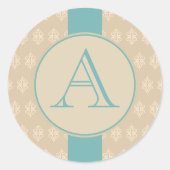 Stickers Monogramme en dentelle antique (Devant)