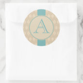 Stickers Monogramme en dentelle antique (Sac)