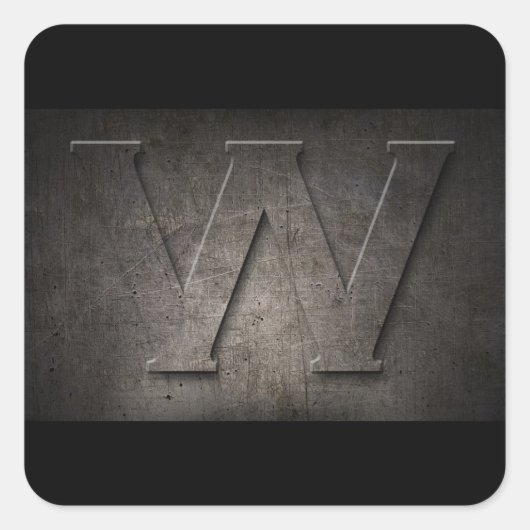 Stickers Monogramme en métal W (Devant)