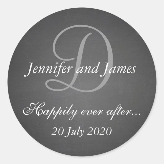 Stickers Monogramme en tableau pour Faveurs de mar (Devant)